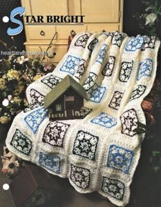 Star Bright Annie's Attic Afghan Crochet Pattern Page - Picture 1 of 1