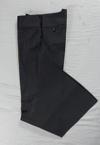 Express Editor Flare Leg Lightweight Washable Dress Pants. Gray Pinstripe, 8. - Picture 1 of 9