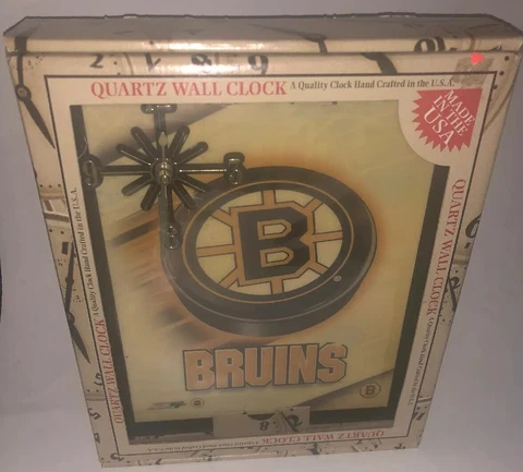 Boston Bruins Quartz Wall Clock Vintage Photo File NHL Hockey 12” x 10” Cover
