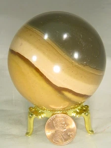BUTW Polychrome Jasper 60mm Diameter Sphere Lapidary Carving with Stand 6920E - Picture 1 of 2