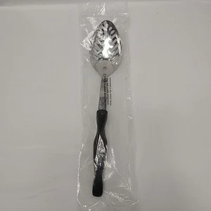 New Cutco 17 KP Slotted Serving Spoon Classic Brown Handle - Picture 1 of 6