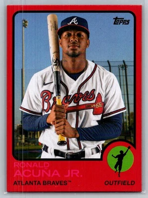 2021 Topps Archives #111 Ronald Acuña Jr. Red #/75 - Image 1 of 2