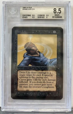 Drain Life Alpha Edition Regular MTG Magic The Gathering BGS 8.5 1993 - Image 1 of 2