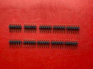 10x 68000-106HLF FCI CONN HEADER 6 POSITION .100 STR 30AU GOLD ROHS - Picture 1 of 6