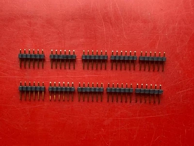 10x 68000-106HLF FCI CONN HEADER 6 POSITION .100 STR 30AU GOLD ROHS - Image 1 of 4