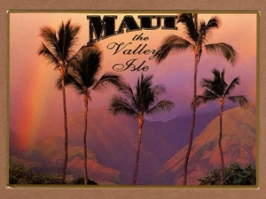 Valley Isle Maui Palm Trees Hawaii UNP Continental Postcard - Picture 1 of 2