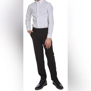 Calvin Klein Boys' Dress Pant, Straight Leg, Belt Loops & Front Pockets, Size 10 - Picture 1 of 7