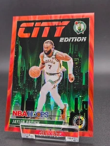 2023-24 Panini Premium Stock City Edition #1 Jaylen Brown - rojo sísmico /199 - - Imagen 1 de 2