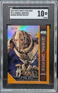 2024 Topps Finest SW General Grievous Orange Refractor FN-61 /25 SGC 10GM - Picture 1 of 2