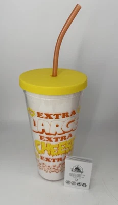 DISNEY PARKS PIXAR TOY STORY PIZZA PLANET ALIEN PLASTIC TUMBLER CUP WITH STRAW - Image 1 of 4