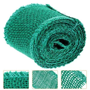 2M Jute Burlap Ribbon Roll for Christmas Decoration (Green) - Picture 1 of 12