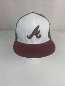 New Era 59Fifty Atlanta Braves Mütze bestickt tailliert 7 3/8 Cap Bama Farben - Bild 1 von 10
