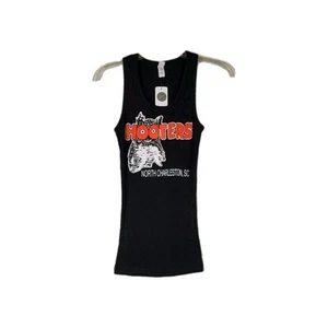 Camiseta sin mangas Hooters uniforme negra North Charleston, talla SC grande Carolina del Sur nueva con etiquetas - Imagen 1 de 5