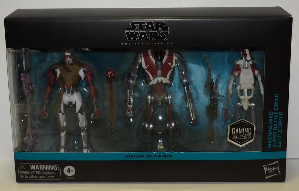 Star Wars Jedi Survivor Black Series ~ MAGNAGUARD, DROIDE DE BATALLA Y SUPER ~ Paquete de 3 Foto 1 de 4