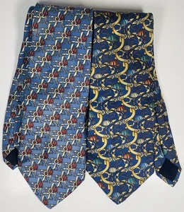 Brooks Brothers Makers Silk Ties Vintage 1990s Prop Plane & Jockey Hat - 2pcs - Picture 1 of 10