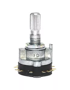 2 Stck. Drehschalter 1 Wafer 4-polig 2 Positionen SRRN124 RoHS FD SRRN124N02 L=20 mm - Bild 1 von 8