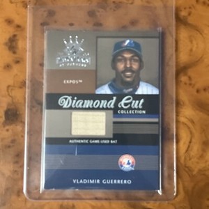 2003 Donruss Diamond Kings Vladimir Guerrero - Diamond Cut Game-Used Bat Card