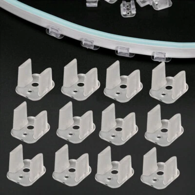 50pcs LED Strip Clip Connectors for Fixing 2835 Neon Light Plastic Buckle Ribbon - Image 1 of 4