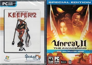 Dungeon Keeper 2 & Unreal II The Awakening XMP PC New XP 2 Fantastic Games - Picture 1 of 2
