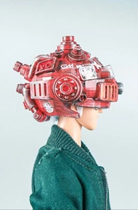 1/6 12" Action Figure Toys Trendy Helmet Red Accessories Resin Model Doll Retro - Picture 1 of 7