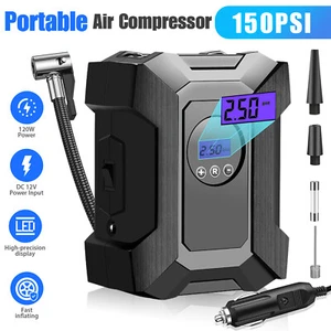 Portable Tire Inflator Car Air Pump Compressor Electric Auto 12V DC Volt 150 PSI - Picture 1 of 10