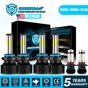 9005 9006 6 Side LED Headlight Hi/Lo+9145 Fog For Ford Expedition Explorer 03-05 - Picture 1 of 12