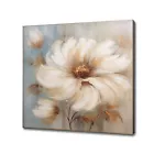 Beautiful Pastel Colour Flower In Bloom Oil Painting Style Canvas Print Art