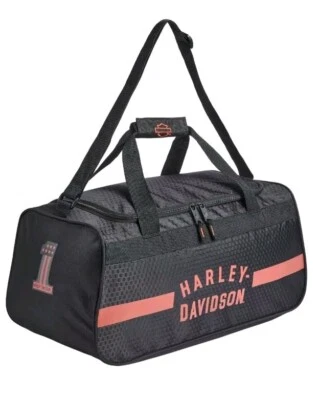 ATHALON NWT Harley-Davidson Rust Orange #1 Logo Sports Duffel Bag w/ Strap Item #99418