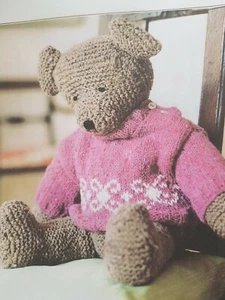 KNITTING PATTERN TEDDY WORSTED WOOL (ARAN) (129) - Picture 1 of 1