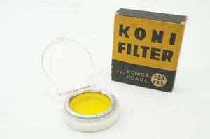 [NOS] Konifilter 25mm Silver Frame Y2 Yellow for Konica f2.8 ,PEARL f4.5 #B106 - Picture 1 of 12