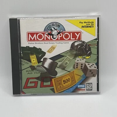 MONOPOLY PC CD-ROM 2001 Hasbro / General Mills Interactive Windows CIB - Image 1 of 3