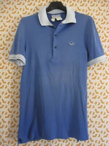 Polo Adidas Ventex 80'S Tennis vintage Coton bleu Jersey Olschool - 4 / S - Picture 1 of 6