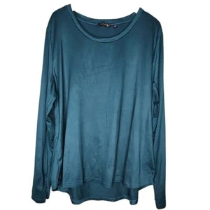 Iman Top XL Pine Green Long Sleeve Round Neck Casual Pullover - Picture 1 of 5