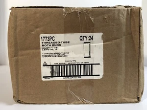 Keeney 17 Gauge Brass Tubing 1773PC Threaded Tube Both Ends-BOX OF 24! BRAND NEW - Picture 1 of 8