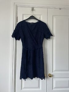 Women’s Dark Blue lace midi dress size 8/10