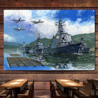 JMSDF Escort Flotilla 1998 Posters Prints Flag Military Art Tapestry Wall Charts - Image 1 of 4