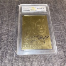 2005 Merrick Mint 23K Gold Tom Brady Sculptured Gold Card WCG Graded 10 Gem Mint