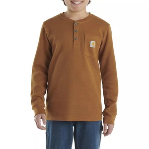CARHARTT YOUTH HENLEY POCKET LONG SLEEVE SHIRT XL - Picture 1 of 4