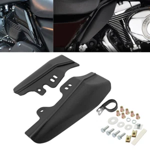 Mid-Frame Air Deflectors Heat Shield For Harley Touring 2001-2008 Matte Black - Picture 1 of 12