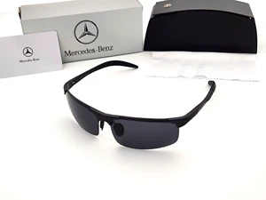 Gafas de sol polarizadas Mercedes Benz brazo flexible de metal deportivas sin montura negras humo MB1 - Imagen 1 de 10