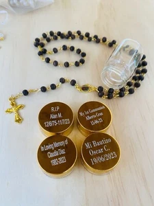 12pcs personalized Baptism favors  Recuerdos Para Bautizo Y Comunión Quinceañera - Picture 1 of 7