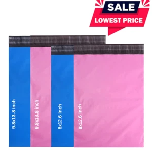 Bolsas de correo de plástico fuertes rosa/azul polietileno sobres postales para ropa - Imagen 1 de 12