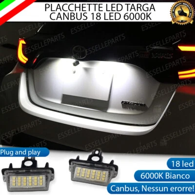 PLACCHETTE A LED LUCI TARGA 18 LED SPECIFICHE TOYOTA YARIS 4 6000K BIANCO - Immagine 1 di 4