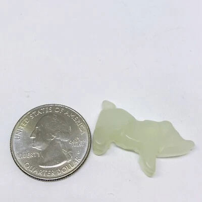 ANTIQUE PENDANT WHITE ICY JADE CARVED HAPPY PIG PIGGY JADEITE 22.8 CTS. - Image 1 of 3