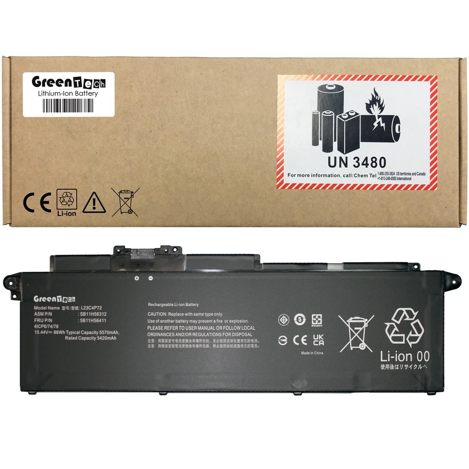 BATERÍA GREENTECH L23C4P72 5B11H56411 PARA THINKPAD T16 GEN 3 4 86WHR L23M4P71 Foto 1 de 1