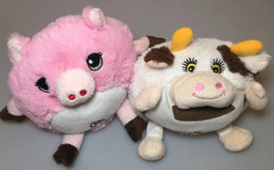 LOTE Bombligo Amigos Animal de Granja Peluche Blanco Marrón Vaca Rosa Cerdo 2011 Relleno - Imagen 1 de 2