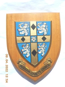 DURHAM COUNTY COUNCIL       WALL PLAQUE/ CREST / SHIELD   - Picture 1 of 1