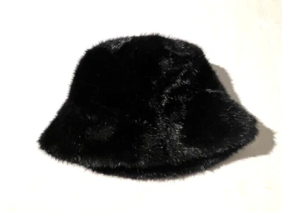 Nuevo SURELL Negro Unisex Imitación Piel Cubo Sombrero Hip Hop Talla Única Foto 1 de 4