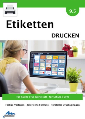Etiketten Drucken 9.5 - Labels - Ordner - Cliparts uvm. - PC Download Version - Bild 1 von 4