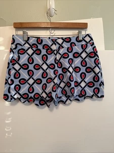 NWT Women’s crown and ivy shorts size 4 scallop bottom blue red - Picture 1 of 5